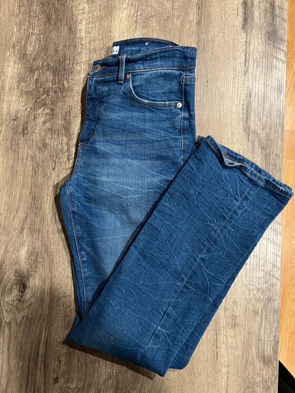 LOFT Women’s Medium-Dark Blue Straight Jeans
